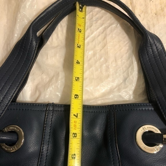 B makowsky blue leather zipper tote bag - Picture 10 of 11